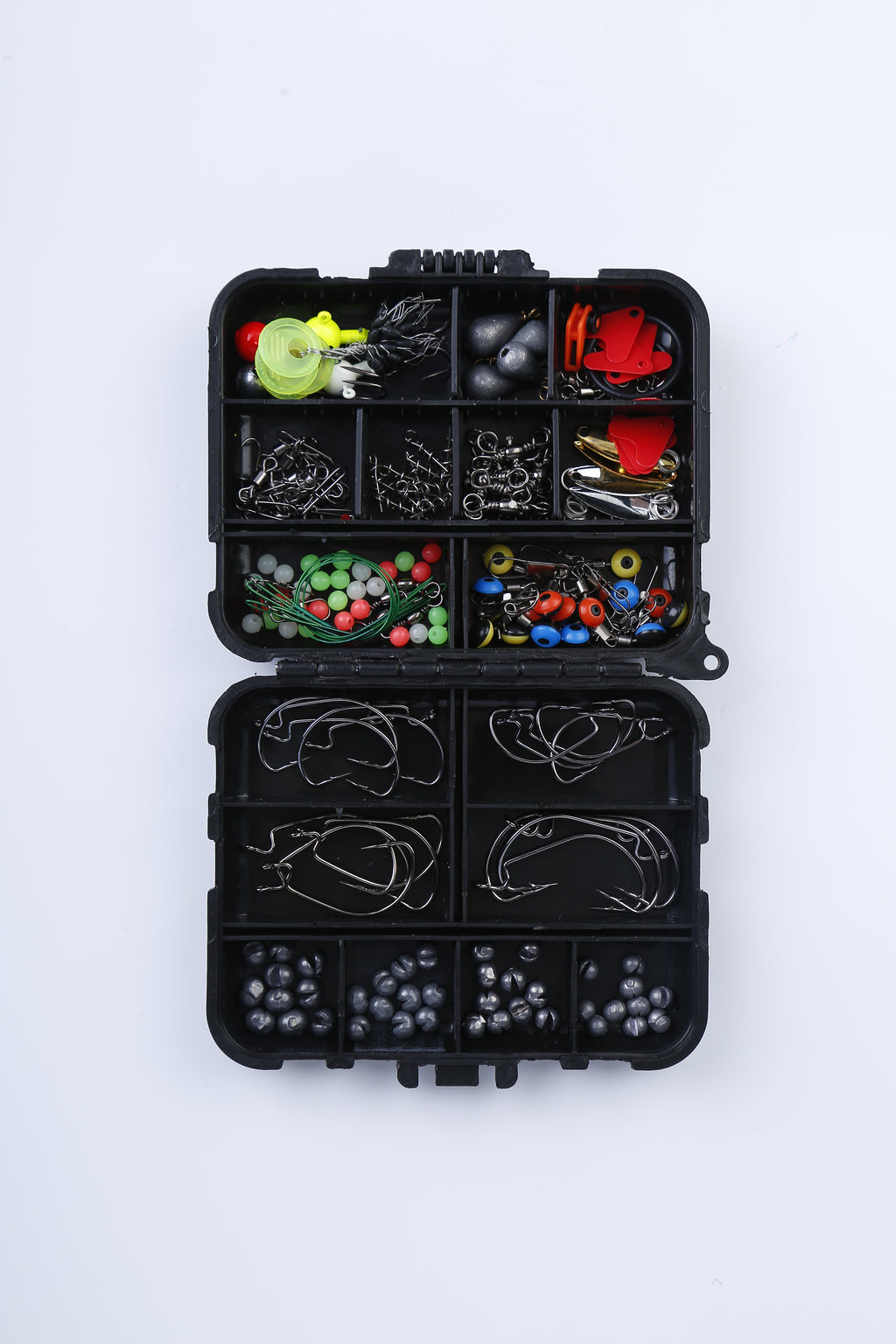 188Pcs Fishing Accessory Kit Portable Fishing Set Including Jig Hooks Sinker Weights Spoon Lure Removable Split Shot With Tackle Box