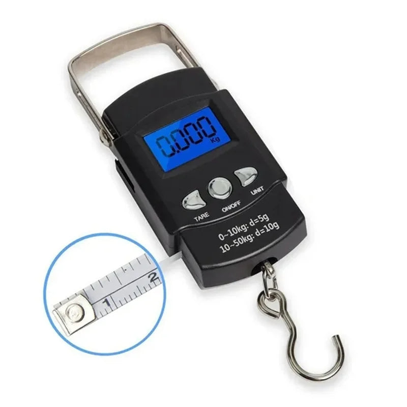 50kg/10g Mini Scale Electronic For Fishing Luggage Travel Weighting Steelyard Portable Digital Kitchen Scales