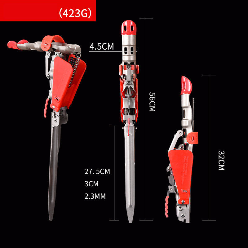 Fishing Rod Holder Spring Automatic Full Stainless Steel Adjustable Sensitivity.