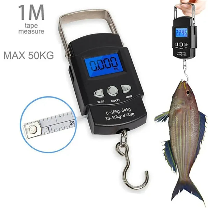50kg/10g Mini Scale Electronic For Fishing Luggage Travel Weighting Steelyard Portable Digital Kitchen Scales