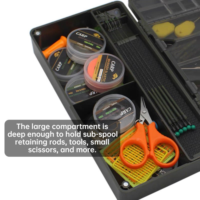 Fishing storage box, portable tackle box, magnetic compartments, fishing accessories