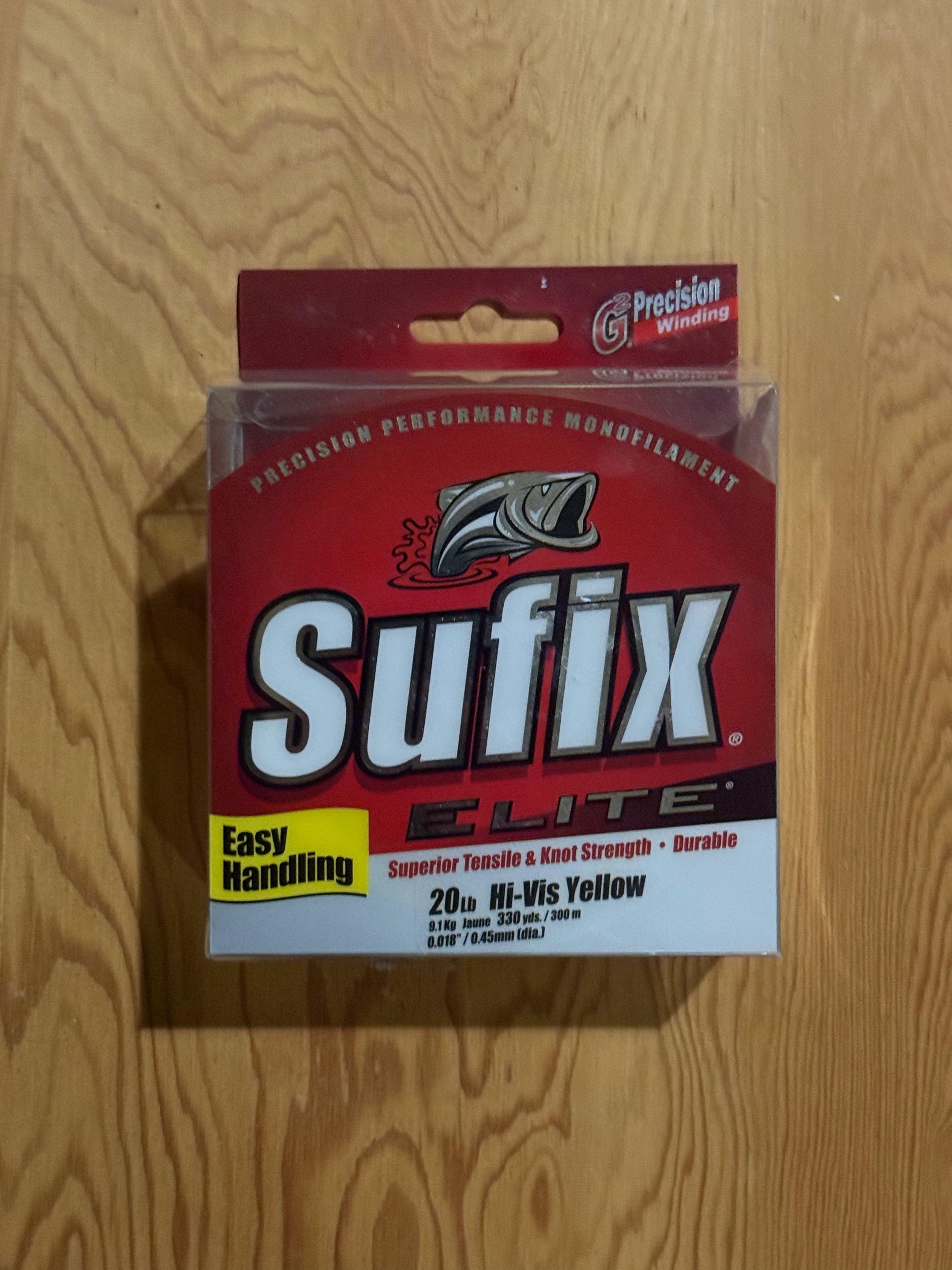 Sufix Elite Monofilament Hi-Vis Yellow 330 Yards 20 Pounds
